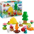 Produktbild: LEGO DUPLO Peppa Wutz Campingausflug - Lernspielzeug für Jungen und Mädchen ab 2 Jahren - inkl. ein Zelt, Kanu, Lagerfeuer und 2 Minifiguren - Motorikspielzeug, Sortieren nach Farben 10452