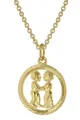 Produktbild: trendor Kette mit Anhänger Sternzeichen Zwilling Gold 333 Anhänger Ø 16 mm +
