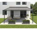 Produktbild: SOLUNA Pergola mit Stoffdach 3,5x4 Stoff Dessin A131 Gestell RAL 7016 anthrazitg
