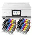 Produktbild: IC-Office TS8751 Tintenstrahl Multifunktionsdrucker 3-in-1 (Drucken, Kopieren, Scannen, SD-Karte, Duplex, WLAN, AirPrint) weiß + 24 XXL Tintenpatronen