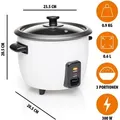 Produktbild: Reiskocher Rk-6117, 0,6 L, 300 W, Mit Warmhaltefunktion, Weiß - Tristar