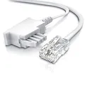Produktbild: CSL - Internet Kabel Routerkabel - TAE-F Stecker auf RJ45 Stecker - 15m - Internetkabel – Router an die Telefondose – Kompatibel mit DSL VDSL Fritzbox Internet Router an Telefondose TAE - weiß
