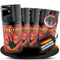 Produktbild: 5 x Wilhelm Pfefferspray 40 ml Tierabwehr Selbstverteidigung CS Gas KO Spray hochdosiert (ca. 2 Mio. Scoville) effektives Verteidigungsspray (Fog, 40ml)