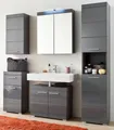 Produktbild: trendteam Badmöbel-Set Amanda, (Badset in grau 5-teilig, Breite ca. 160 cm), Hochglanz