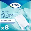 Produktbild: TENA WET Wash Glove parfümfrei 15x23 cm blau 8 St