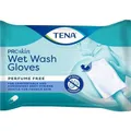 Produktbild: TENA WET Wash Glove parfümfrei 15x23 cm blau 8 St PZN 10061356
