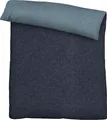 Produktbild: biberna Melange-Flanell Bettwäsche 0840500 MELANGE UNI color: blau, size: 1x 200x200 cm + 2x 80x80 cm