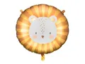 Produktbild: Folienballon Löwe 57x52cm - Ballon für Helium oder Luft - Luftballon für Dschungelparty Kindergeburtstag Babyparty - Folienluftballon Tierballon als Geburtstagsdeko Partydeko - Orange