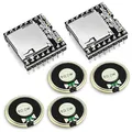 Produktbild: 2 stück MP3 Player Modul Open-Source-Mini-MP3 Player Sensor mit Metallgehäuse Runde Lautsprecher 2W 8Ohm (2 stück Module und 4 stück Lautsprecher) für DIY Kompatibel mit Arduino