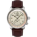Produktbild: Zeppelin Herrenuhr 86445 - Beiges Ziffernblatt mit schwarzen Zahlen/Indices,dunkelbraun,weiße Naht - 42mm