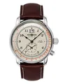 Produktbild: Zeppelin los Angeles dual time Herren Uhr analog Schweizer Quarzwerk mit Leder Armband 8644-5