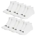 Produktbild: adidas 6 Paar Herren Damen Unisex Socken Casual Socken Freizeitsocken T SPW Low Sneaker, Farbe:Weiß, Größe:43-45, Artikel:-white