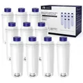Produktbild: iRhodesy Wasserfilter Kompatibel mit Delonghi DLSC002, Wasserfilter Ersatzfilter Water Filter Kompatibel mit DeLonghi Kaffeemaschinen ECAM, ETAM, ESAM, BCO, EC. (10er Pack)