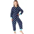 Produktbild: Merry Style Schlafanzug Mädchen Schlafoverall mit Kapuze MS10-223 blau 122-128