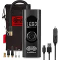 Produktbild: HEYNER® Digitaler Akku‐Kompressor 6.000 mAh, 10 bar Luftkompressor mit Auto‐Stopp, LCD, LED‐Licht, SOS‐Signal und Powerbank, für Auto, Mo...