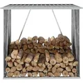 Produktbild: vidaXL Brennholzlager Verzinkter Stahl 163 x 83 x 154 cm Grau