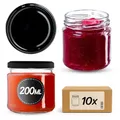Produktbild: KADAX 10er Set Einmachgläser 200 ml mit Twist-Off Deckel Ø 66 mm – Dickwandige, luftdichte Dessertgläser, spülmaschinenfest, ideal für Marmelade & Eingemachtes