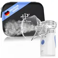 Produktbild: Health Press Inhalationsgerät – Tragbares, Reisetaugliches Inhaliergerät für Erwachsene & Kinder – Inhalator mit Aufbewahrungsbox, Mundstück, Masken, Kabel – Leiser Vernebler für effektive Inhalation