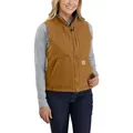 Produktbild: Carhartt Reitweste SHERPA LINED MOCK NECK VEST (1-tlg) Weste mit Baumwollfleece-Futter Und Stehkragen braun L