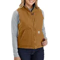 Produktbild: Carhartt Damen Relaxed Fit Washed Duck Sherpa-Lined Mock-Neck Vest Work Utility Oberbekleidung, Braun Brown, L