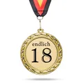 Produktbild: Orden / Medaille endlich 18 Volljährig Geburtstag Geschenk Namenstag Jubiläum