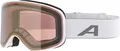 Produktbild: ALPINA Slope Q-Lite - Stylische Skibrille für Damen und Herren, Anti-Fog, effektive Luftzirkulation, Verspiegelte Scheibe, white matt/gold
