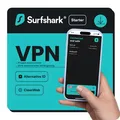 Produktbild: Surfshark Starter VPN|alle Geräte| 1 Jahr | Download|Key schnell per eMail|ESD