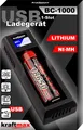 Produktbild: Kraftmax BC-1000 USB Akku Ladegerät für 18650 | 26650 | 14500 | 16340 | CR123 | 3,7V Lithium Akkus - Neueste Version mit Li-Ion Smart Charging