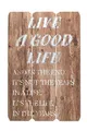 Produktbild: levandeo Holz-Schild Bild Spruch Lebensweisheit 60x40cm - Wandbild Dekoschild Vintage Bild Holz Good Life Holztafel Wanddeko Wandobjekt Wandschild Leben Glück