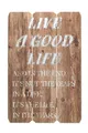 Produktbild: Holz-Schild Wandschild Spruch Good Life Holzbild Wandbild Bild Vintage Shabby