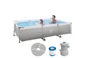 Produktbild: Avenli Framepool Frame Rectangular Pool Set 300 x 207 x 65 cm (Stahlrahmenpool Komplettset, Mit Pumpe), Inklusive Pumpe