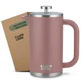 Produktbild: Campo Libre.® Giorgio. French Press I Kaffeebereiter aus doppelwandigem Edelstahl 1l I plastikfreie Kaffeepresse mit Thermofunktion inkl. Ersatzfilter I Kaffeezubereiter aus 100% recyceltem Edelstahl