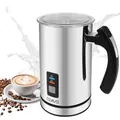 Produktbild: OZAVO Milchaufschäumer Elektrisch 500W, Milk Frother Automatische Heiß- und Kaltaufschäumer mit Tastensteuerung, Elektrischer Edelstahl Milchwärmer 240 ml für Kaffee, Latte, Cappuccino