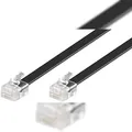 Produktbild: Goobay 50321 Modularanschlusskabel, 3 m, Schwarz - RJ12-Stecker (6P6C) > RJ12-Stecker (6P6C)