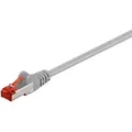 Produktbild: Goobay - Cat 6 Patchkabel, S/ftp (pimf), Grau, Kupferleiter (cu), Halogenfreier Kabelmantel (lszh). Kabellänge 0.5 M