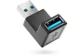 Produktbild: deleyCON deleyCON USB 3.0 Winkel Adapter - 90° Grad Winkeladapter - A-Stecker USB-Adapter