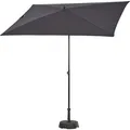 Produktbild: CITY Push Sonnenschirm Gartenschirm 210x140 cm Anthrazit UPF 50+ Stahlgestell