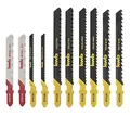 Produktbild: kwb 10-teilig Stich-Sägeblatt-Set mit Einnocken-Schaft - Universal-Set für Metalle und Holz - Holz-Sägeblätter für diverse Schnitte - Metall-Sägeblätter für dünne Bleche