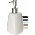 Produktbild: Seifenspender mit Pumpe, Pumpspender aus Keramik, Spender, Beige - Kadax