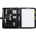 Produktbild: Vebon Schreibmappe Rom, Kunstleder, schwarz, A4, mit Klemmbrett, Tabletfach 13'' und Reißverschluss