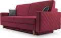 Produktbild: MOEBLO Schlafsofa CALIFORNIA – Sofa aus Samtstoff Couch für Wohnzimmer Sofagarnitur Polstersofa Wohnlandschaft Velours mit Bettfunktion, Bettkasten und Schlaffunktion (BxHxT): 230x96x97 cm -California - Kronos - 02 Weinerot