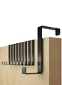 Produktbild: Türhaken – 10er Set schwarz – Made in Germany Haken ohne Bohren XXL – Kleider...