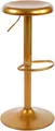 Produktbild: CLP Barhocker Williston | Thekenhocker mit eingelassener Sitzfläche | Höhenverstellbarer Barstuhl mit Drehfunktion und Fußstütze, Farbe:Gold