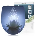 Produktbild: SCHÜTTE Duroplast HG WC Sitz WATER LILY, Toilettendeckel mit Absenkautomatik und Schnellverschluss, Klobrille