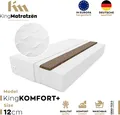 Produktbild: Matratze KingKOMFORT PLUS 90 x 200 x 12 cm aus hochwertigem Kaltschaum | Rollmatratze mit waschbarem Bezug und Kokosmatte | H3/H4