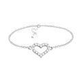 Produktbild: Damen Armband 925 Silber  mit Zirkonia Steinen  Herz Anhänger  30086