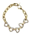 Produktbild: GUESS Beloved Multi Pave Hearts Bracelet S Armband Yellow Gold goldfarben Neu