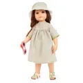 Produktbild: Götz 2559013 Hannah Summertime – 50 cm große Stehpuppe mit braunen Haare und braune Augen in 7 teiligen Set