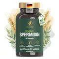 Produktbild: VITACTIV Spermidin Kapseln Hochdosiert - 60 Stk - 833mg Weizenkeimextrakt, 1,5 mg Weizenkeim Spermidin - Zink für Zellteilung & Zellschutz, Vitamin B1 für Herzfunktion - Vegan, Herstellung in DE