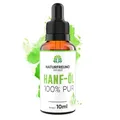 Produktbild: NATURFREUND® Hanföl HOCHDOSIERT mit 150mg pro Tagesdosis - Premium Hanfsamenöl Hemp Oil - Omega 3-6-9 Öl Fettsäuren Naturöl - Made in Germany - 10ml